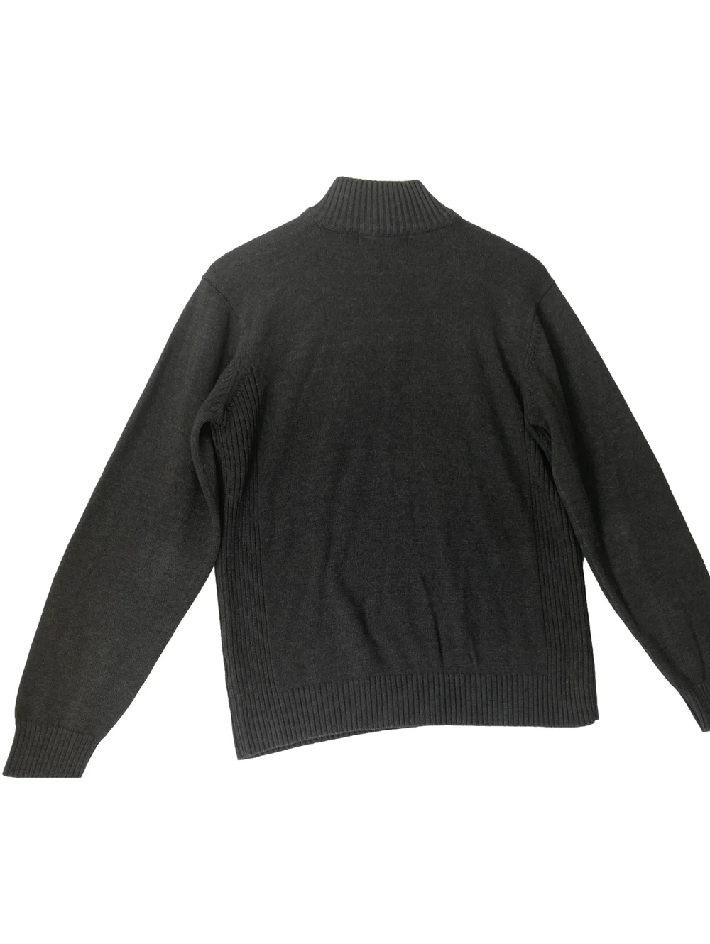 U.S. Polo Assn 1/4 Zip Pullover Sweater, Charcoal Grey Large Cotton Blend